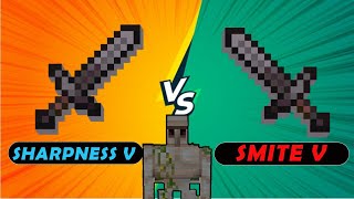 SMITE V VS SHARPNESS V IN MINECRAFT |WHICH IS BETTER ON GOLEM|