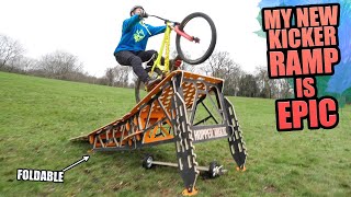 MY NEW FOLDING KICKER RAMP IS EPIC - URBAN MTB FREERIDE