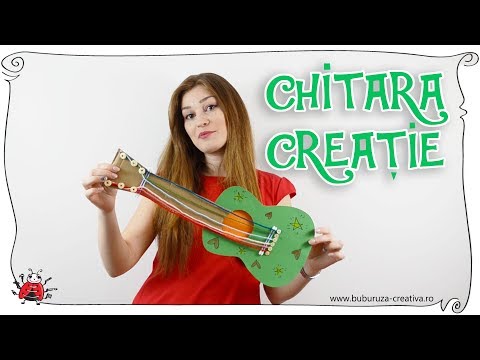 Cum sa faci o Chitara creatie ✂🎸🎶  How to make a Guitar craft