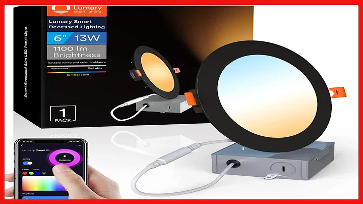 Recessed Lighting - Lumary 6 inch Smart WiFi Recessed Lights Ultra-Thin Smart Downlight