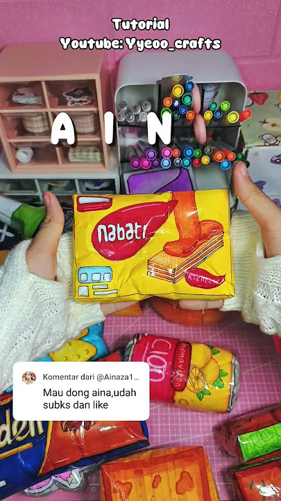 PAPER SQUISHY WITH THE NAME 'AINA' #diy