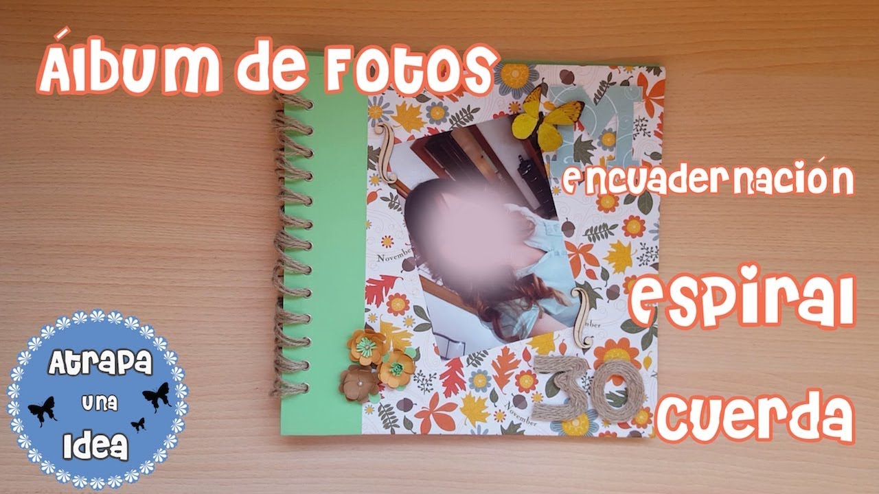 Álbum de Fotos Con Encuadernación En Espiral de Cuerda | Scrap Low Cost