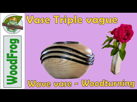 Triple Wave Vase - Woodturning