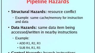 CAO:Unit 5:Pipeline hazards/conflicts/performance