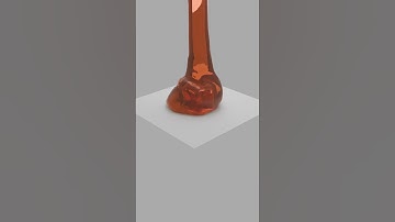 Ultra-Satisfying Honey Pour on Glass Block – Mesmerizing 3D Render! #shorts