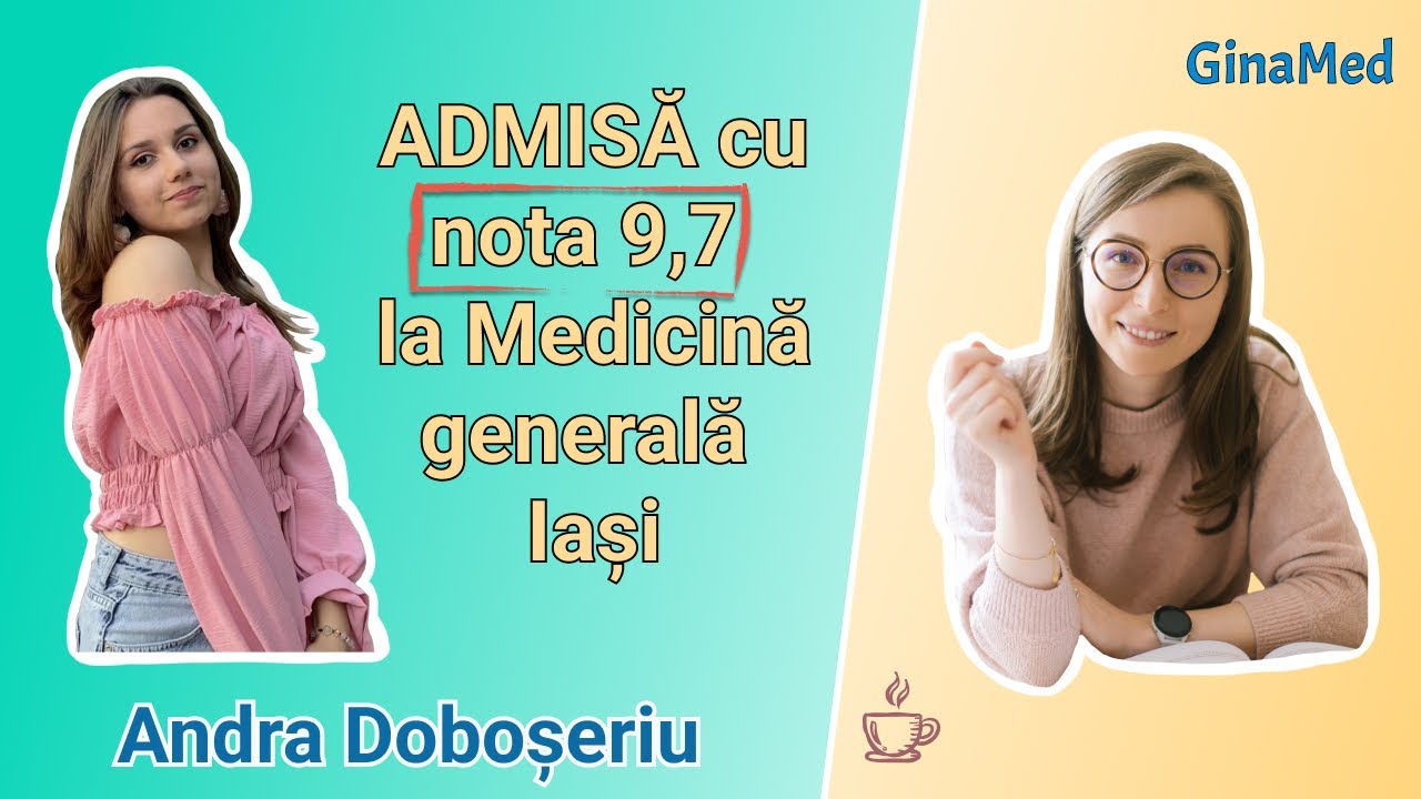 ADMISĂ cu nota 9,7 la Medicină Generală Iași | Andra Doboșeriu | La cafea cu Gina | Episodul 24