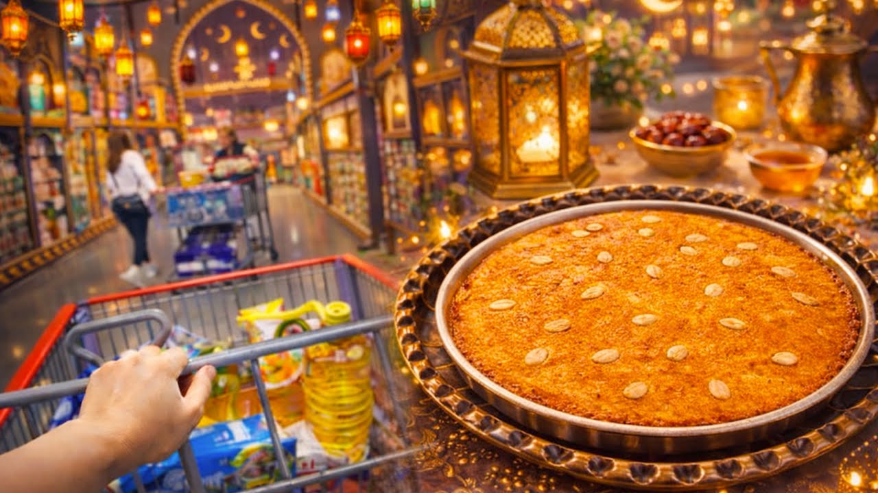 صباح رمضاني في كوسكو 🛒✨ تسوق بالأسعار + أطيب بسبوسة باسهل وصفة