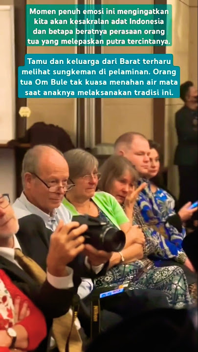 Orang Tua Om Bule Menangis Saat Anak Laksanakan Sungkeman di Pelaminan #wedding #bule #shorts