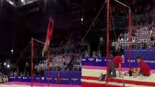 gabriel langton fall video | gabriel langton gymnastics | commonwealth games 2026 gymnastics