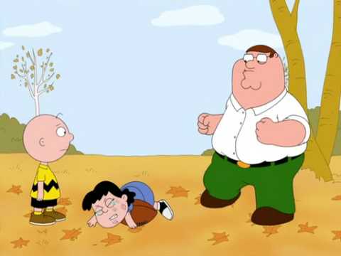 Family Guy Season 8 Episdoe 4 (Brian&#39;s Got a Brand New Bag) Peter beat Lucy from Charlie Brown ...