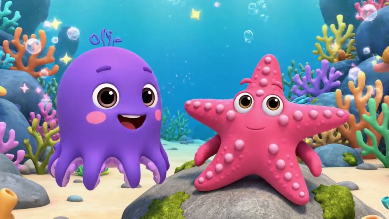 Learn Ocean Animals with Ollie the Octopus! 🐙 Educational Video for Kids