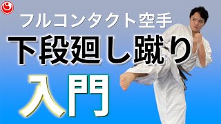 空手】｢下段廻し蹴り」山本和也【新極真会】 - YouTube