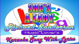 She's A Lady - Richard Sanderson - Karaoke Song With Lyric's