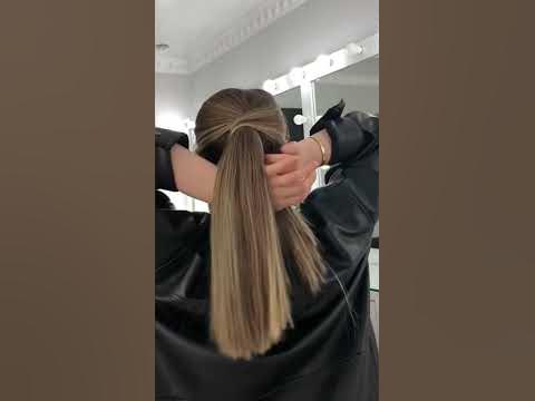 Простая прическа на длинные волосы - YouTube