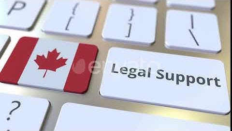 Legal Support Text and Flag of Canada on the Keyboard | Motion Graphics - Envato elements