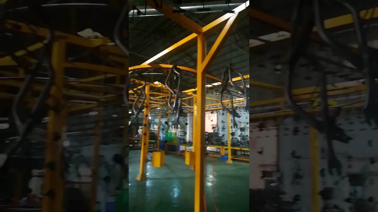 Electrostatic powder coating assembly line, hardware iron art guardrails, bridges fire boxes 