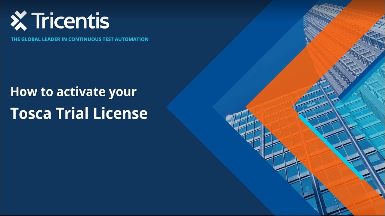 How to activate your Tosca trial - YouTube