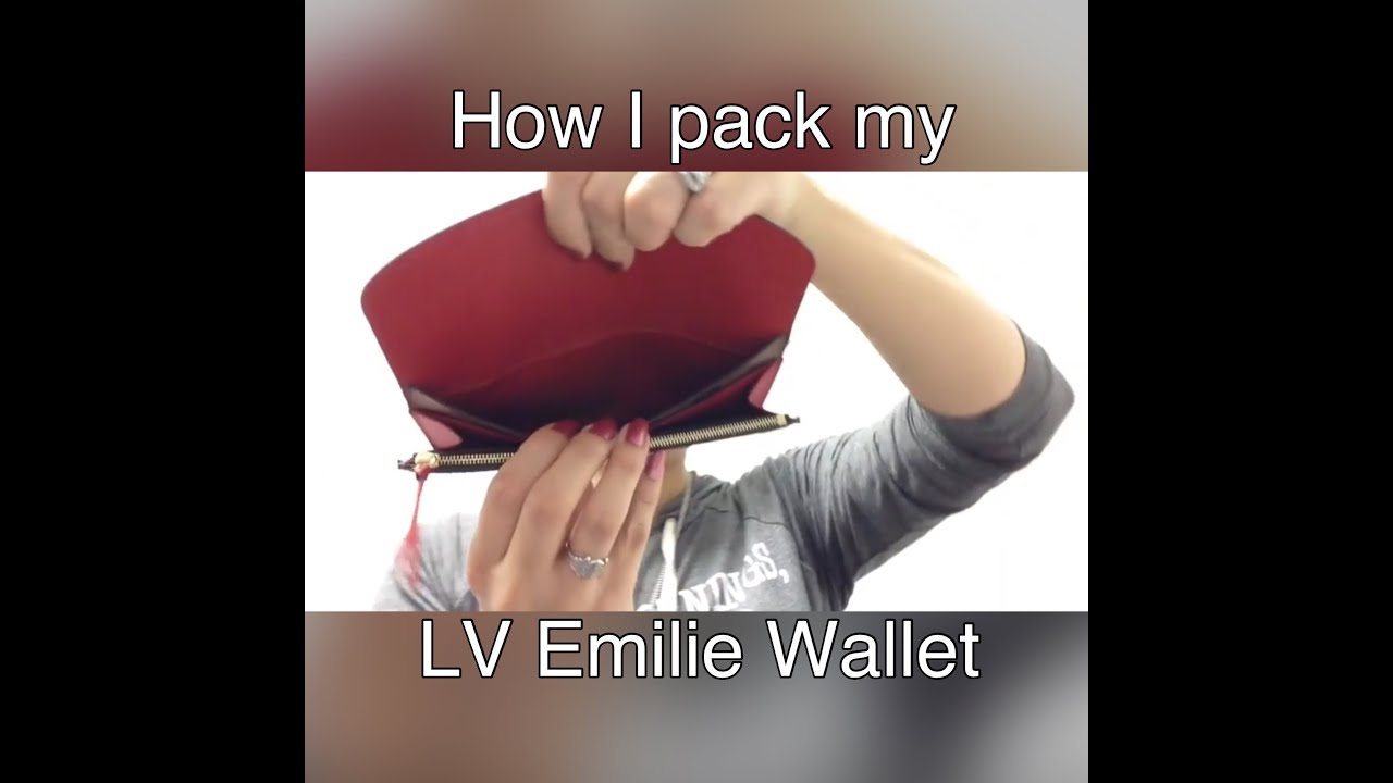 How I Pack My LV Emilie Wallet - YouTube