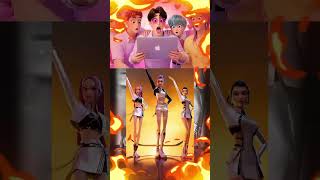 Saja Boys React to Rumi, Zoya and Mira Incredible Dance!😲💥#shorts #kpop #kpopdemonhunters