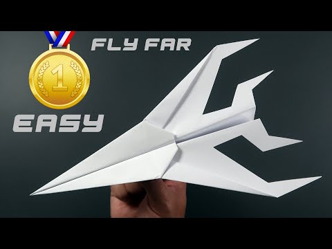 How To Make A Paper Airplane That Flies Far 10000 Feet || EASY - paper plane