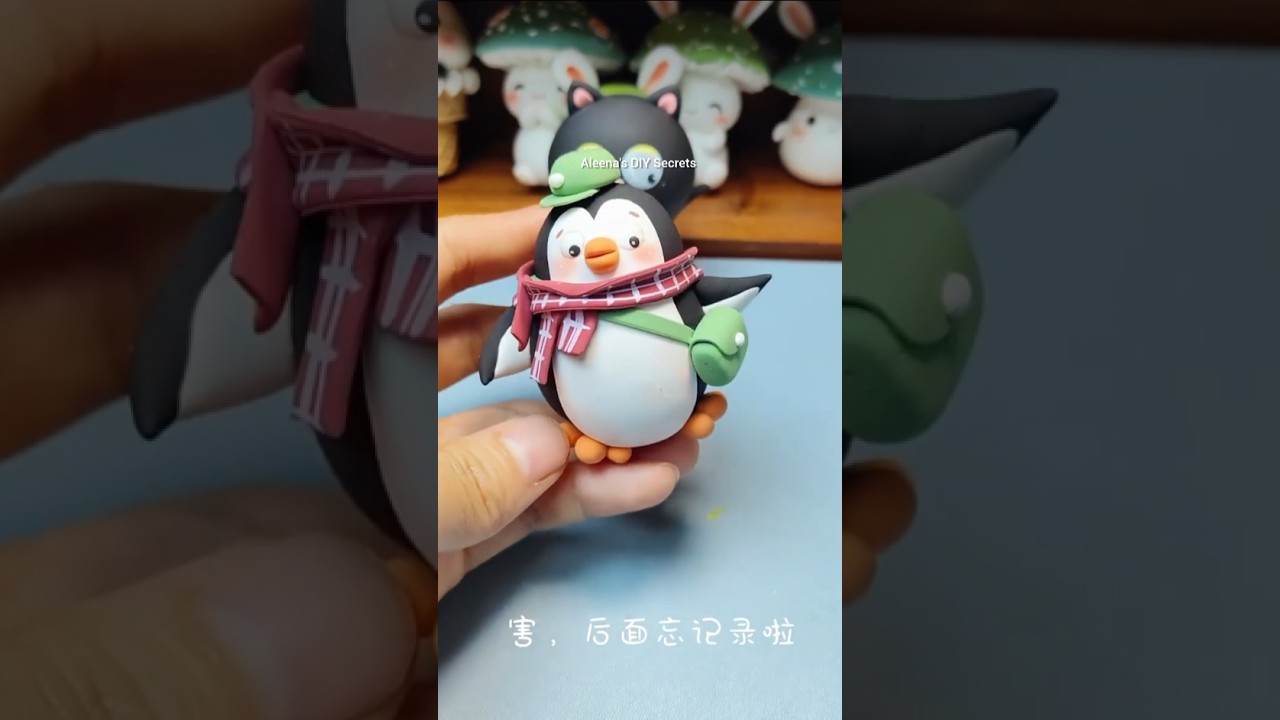 how to make penguin with air dry clay 