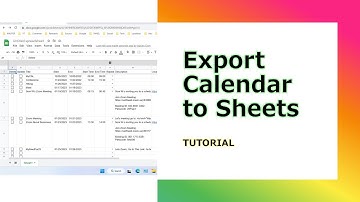 How to Export Google Calendar to Google Sheets