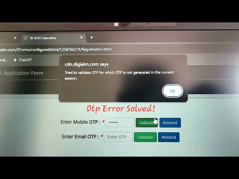 Error Solved “Tried to validate OTP for which OTP is not generated in the current session” IB CAT 