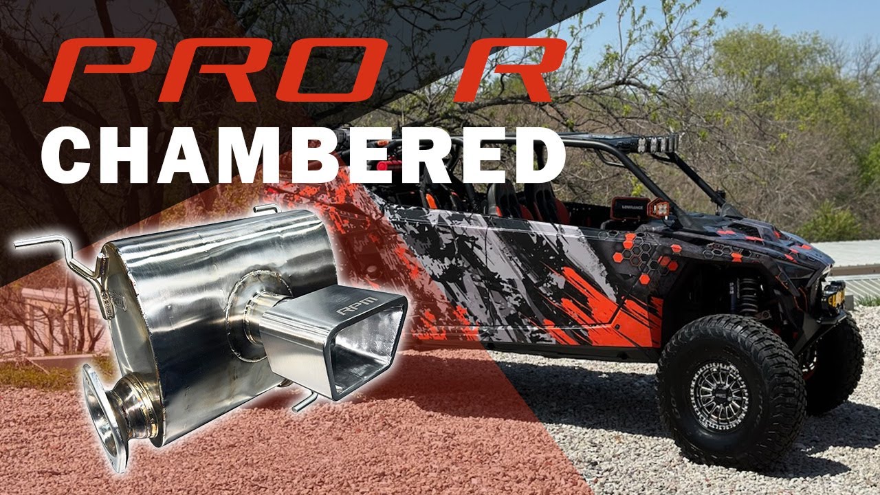RPM's Chambered Muffler for the RZR Pro R 4 Cylinder SHE RIPS! - YouTube