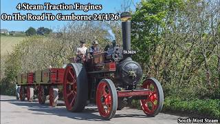 4 Steam traction engines on the road to Camborne 24/4/26