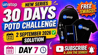 🔥 Unstop POTD Solution | 2 September 2026 | Complete Solution  | 30 Days POTD 🔥