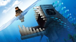 Surviving Giant Sea Creatures in Minecraft...