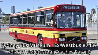 Sydney Bus Museum; Ex-Westbus #7457 Volvo B10M (Custom Coaches 'Euro II')