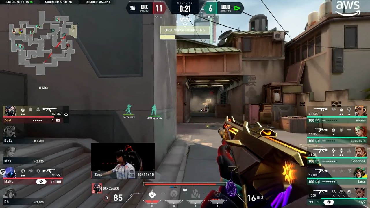 DRX MaKo и Zest 2 на 5 против LOUD | Чемпионы VALORANT 2023