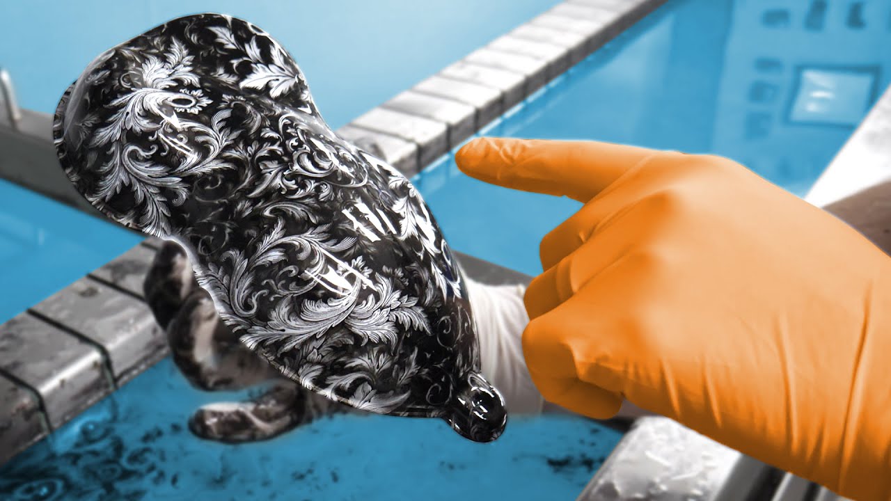 Etched Metal Leaf Hydrographic Film - YouTube