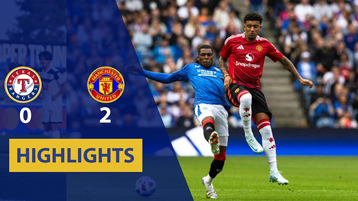 Rangers vs Manchester United Match Highlights | Club Friendly