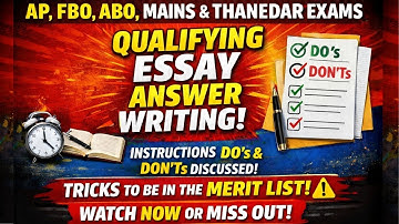 AP FBO MAINS & Thanedar General Essay Instructions, Tricks | DO