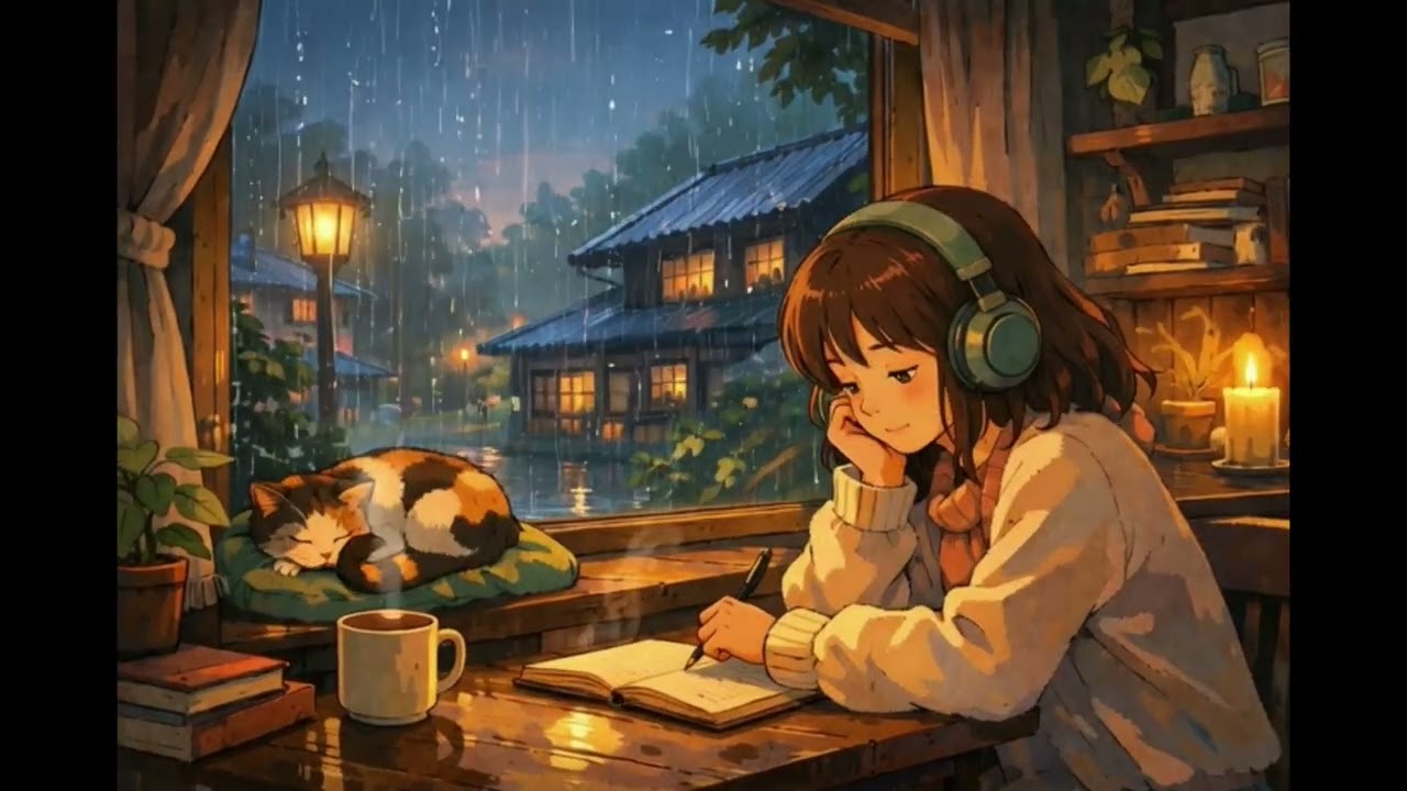 Rainy Night Lofi 🌧️ | Calm Chill Beats for Study, Sleep & Relax
