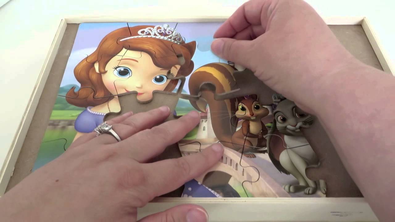 Disney Sofia The First Animals Jigsaw Puzzle Let's Build It - YouTube