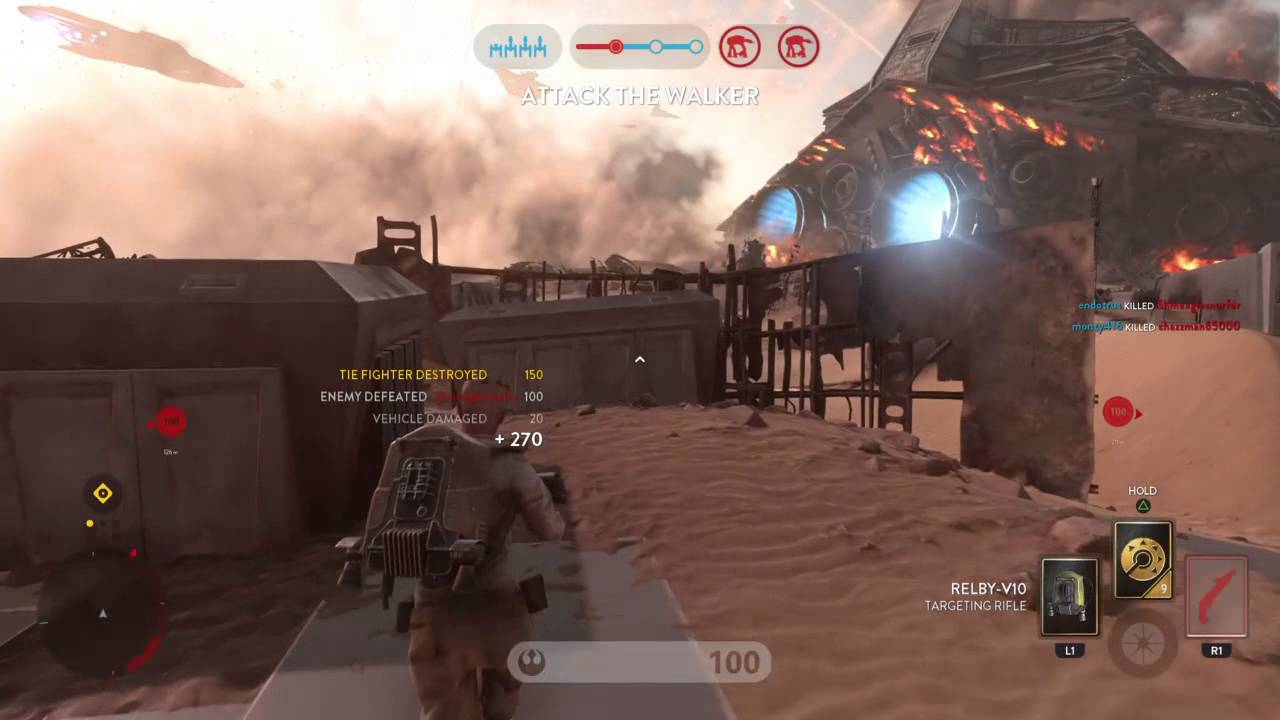 STAR WARS™ Battlefront™ tiefighter takedown with scattergun - YouTube