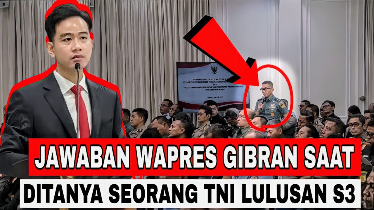 Jenius! Jawaban Wapres Gibran Saat Ditanya Seorang TNI Lulusan S3
