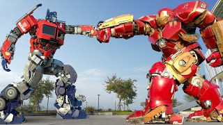 Transformers: Rise of The Beasts - Optimus Prime vs Iron Man - Fight Scene [HD]