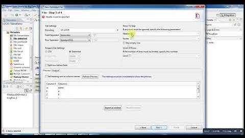 4   Reading from files,tFileInputDelimited, repository or metadata Schema definition