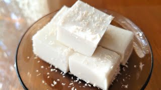 4 Ingredient Coconut Jelly / Coconut Milk Pudding (椰汁榚)| Dim Sum