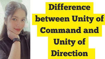 Difference between Unity of Command and Unity of Direction.