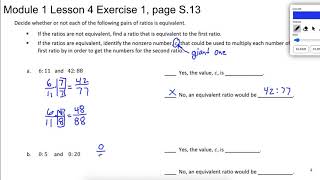 M1 L4 Equivalent Ratios