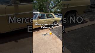 Exhaust from scratch! 1975 Mercedes 300D #classic #car #diesel #mercedes #satisfying #fix
