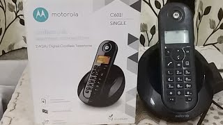 Motorola C601i Single Cordless Landline Phone : Feature and Quick Review (Hindi)