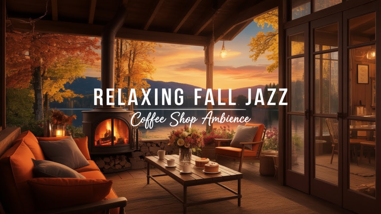 Soft Autumn Jazz at Cozy Coffee Porch Ambience 🍂 Relaxing Jazz Background Music for Studying, Work