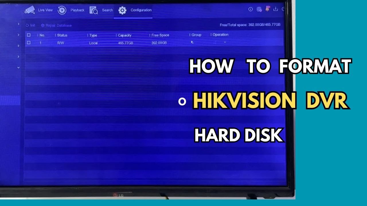 Как отформатировать жесткий диск камеры видеонаблюдения на видеорегистраторе Hikvision