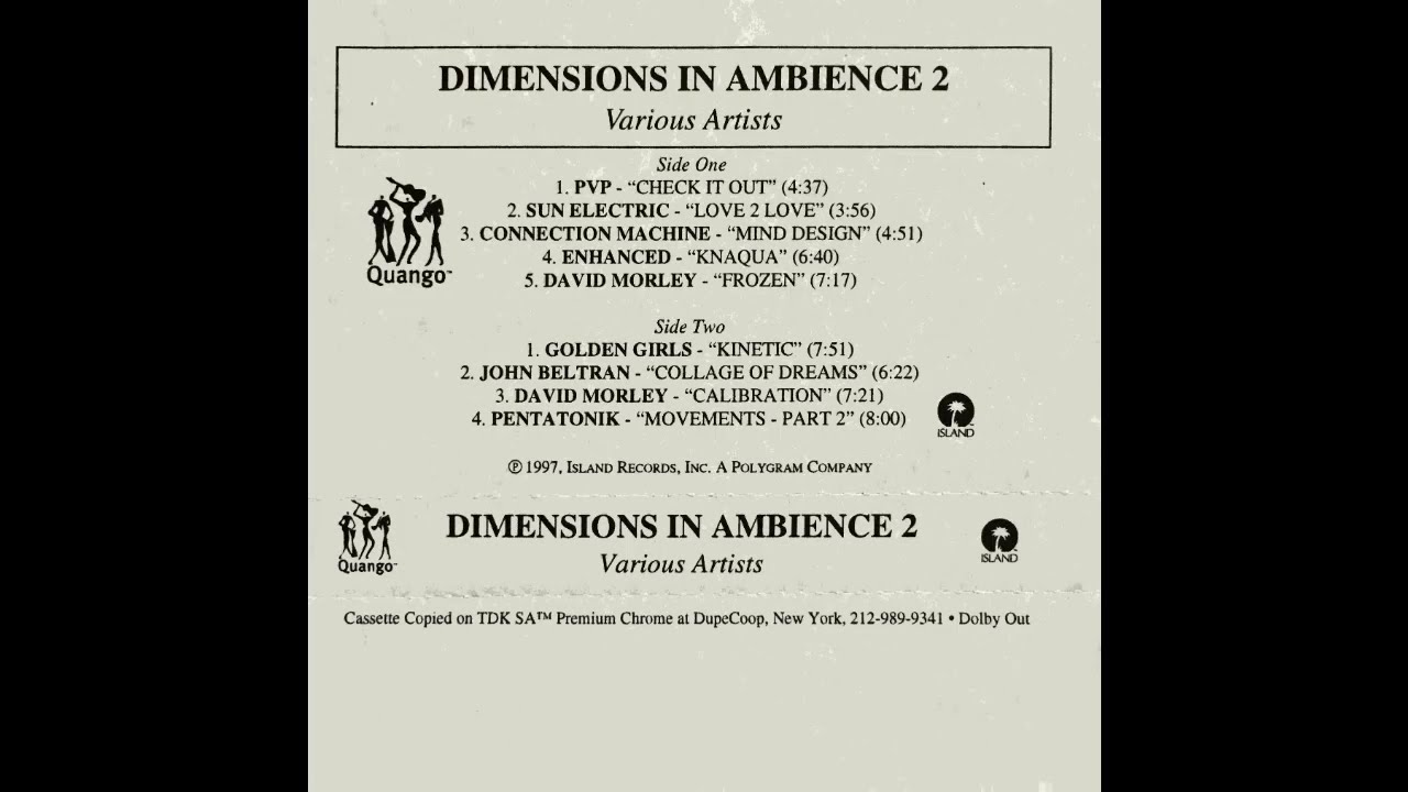 Various ‎– Dimensions In Ambience 2 (Quango, 1997) Full Album [Ambient/Mixed]